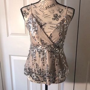 Venus sequin nude/silver camisole